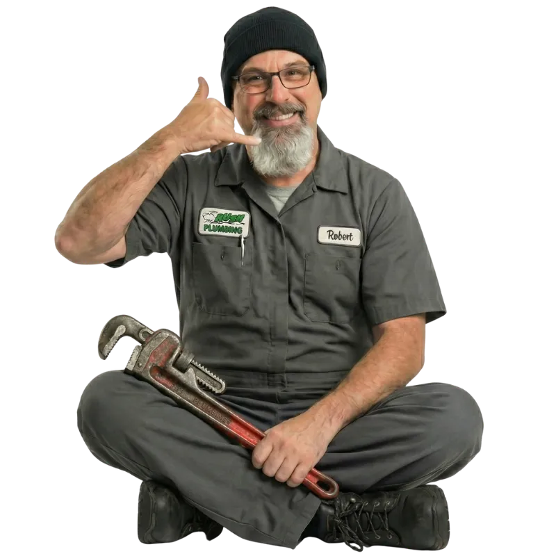 Robert Craul from Rush Plumbing waiting for a call on help with low water pressure